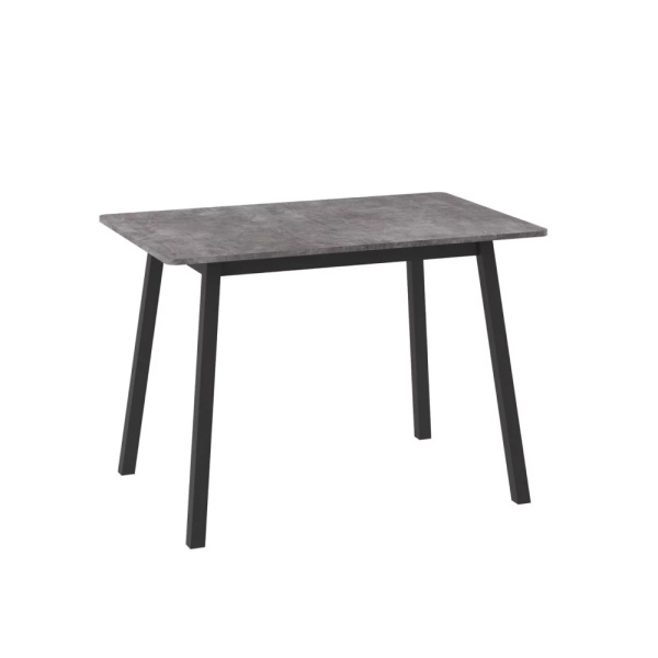 Стол TIRK RADIAL-110, раздвижной 110(142)х70, ДЫМЧАТАЯ КЕРАМИКА/ЧЕРНЫЙ